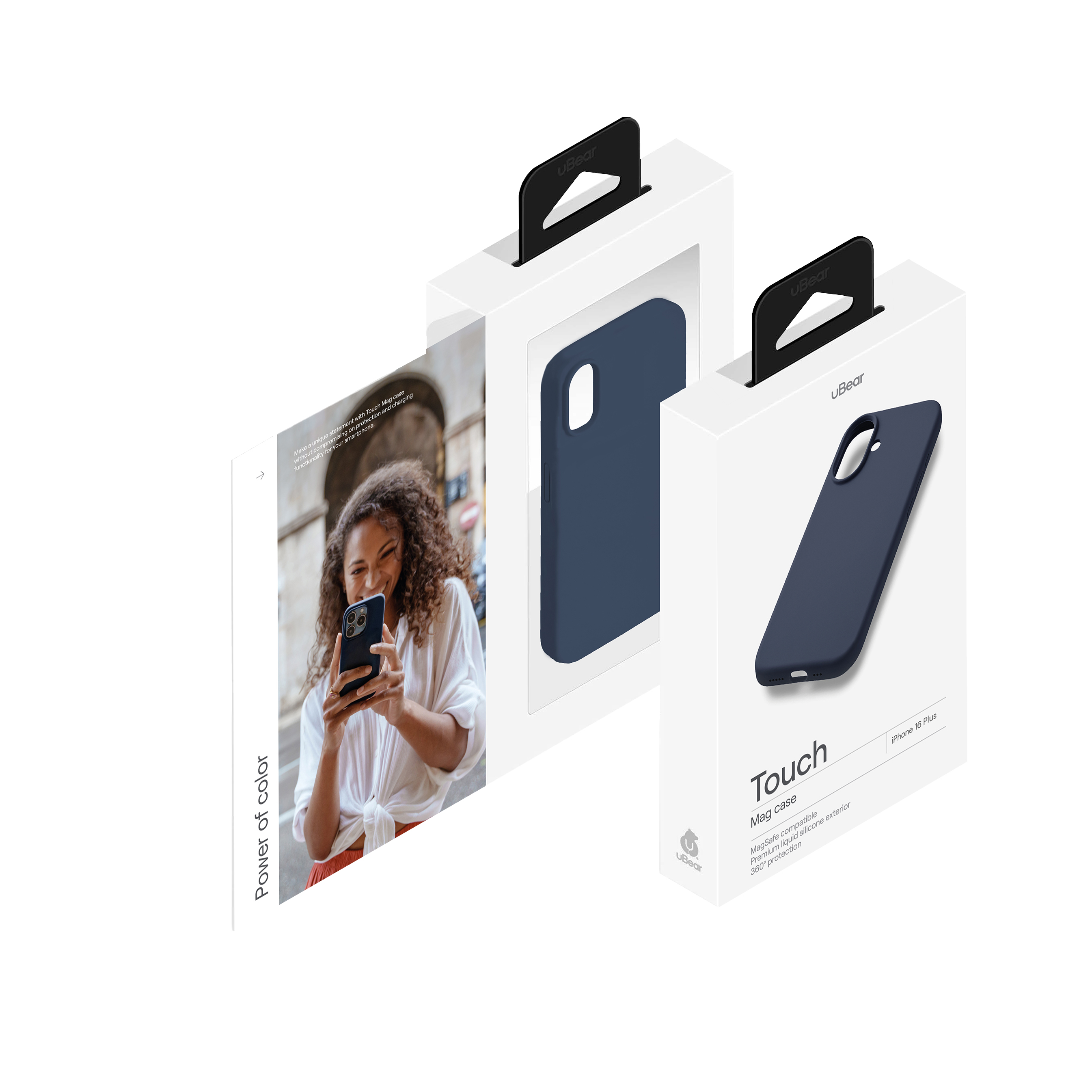 Чехол защитный uBear Touch Mag Case для iPhone 16 Plus, темно-синий