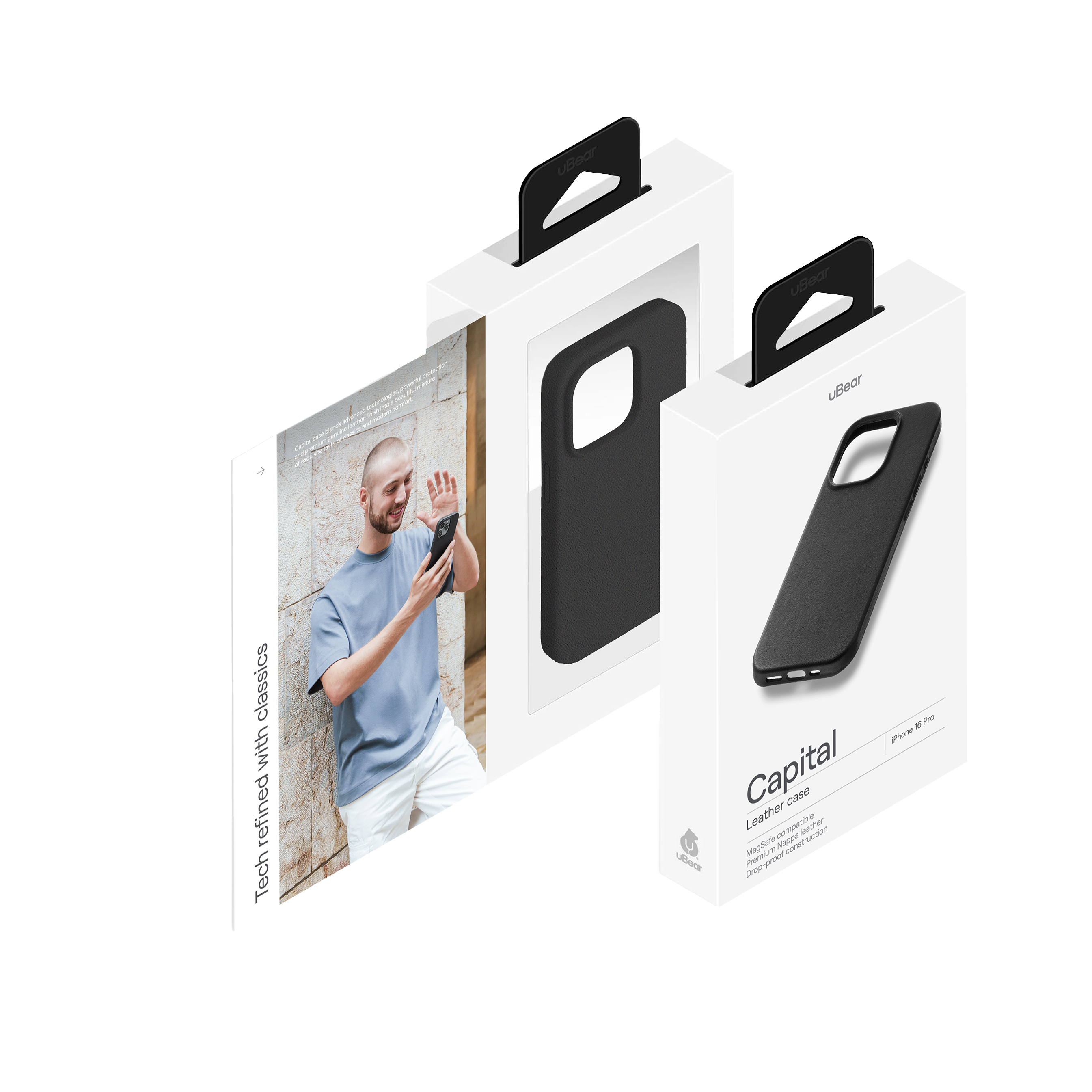 Чехол защитный uBear Capital Case для iPhone 16 Pro, черный