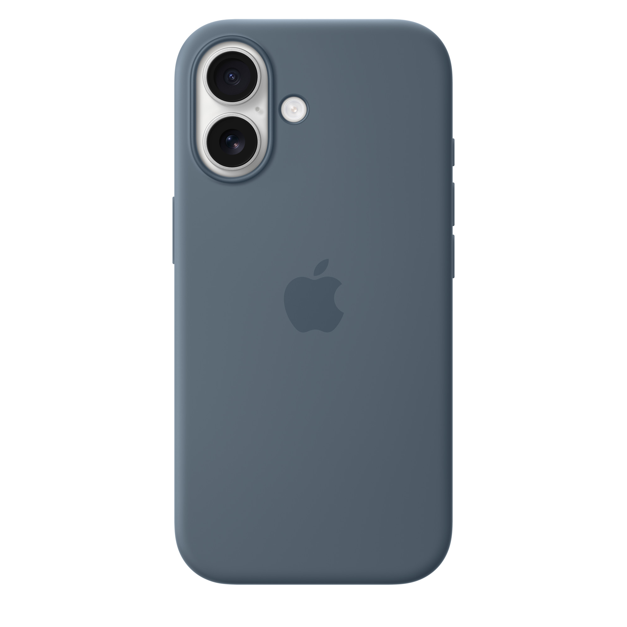 На фото изображено Чехол защитный Apple Silicone Case with MagSafe для iPhone 17, синий