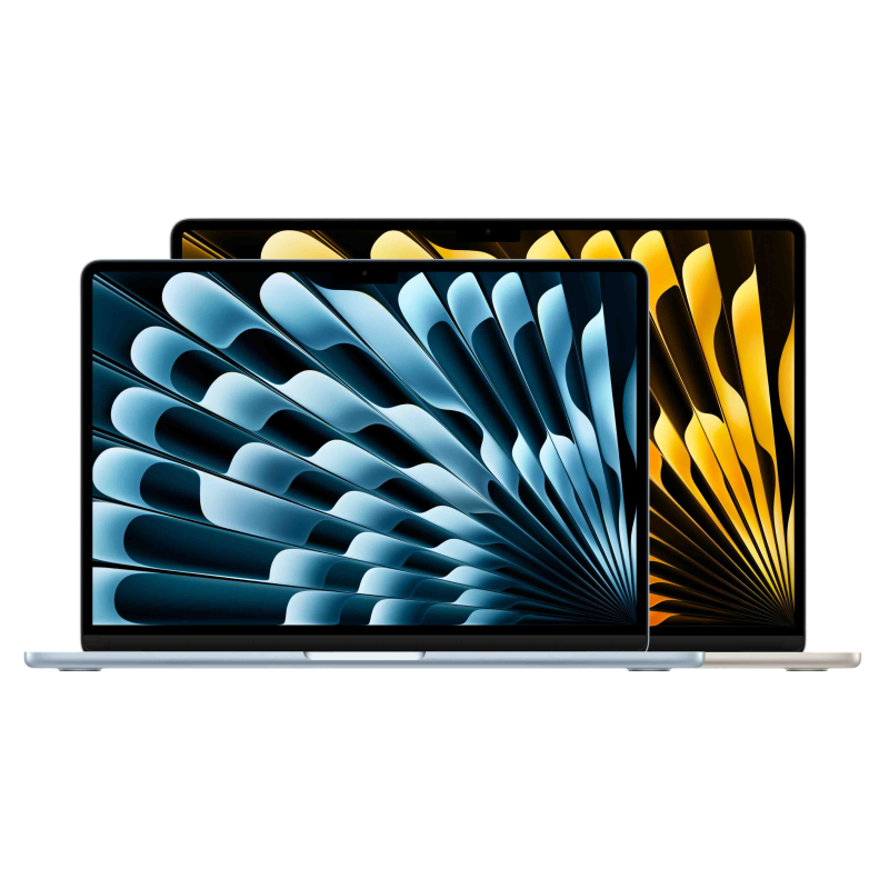На фото изображено Apple MacBook Air 13" (M5, 10C / 10C, 2026) 24 ГБ, 1 ТБ SSD, Небесно-голубой