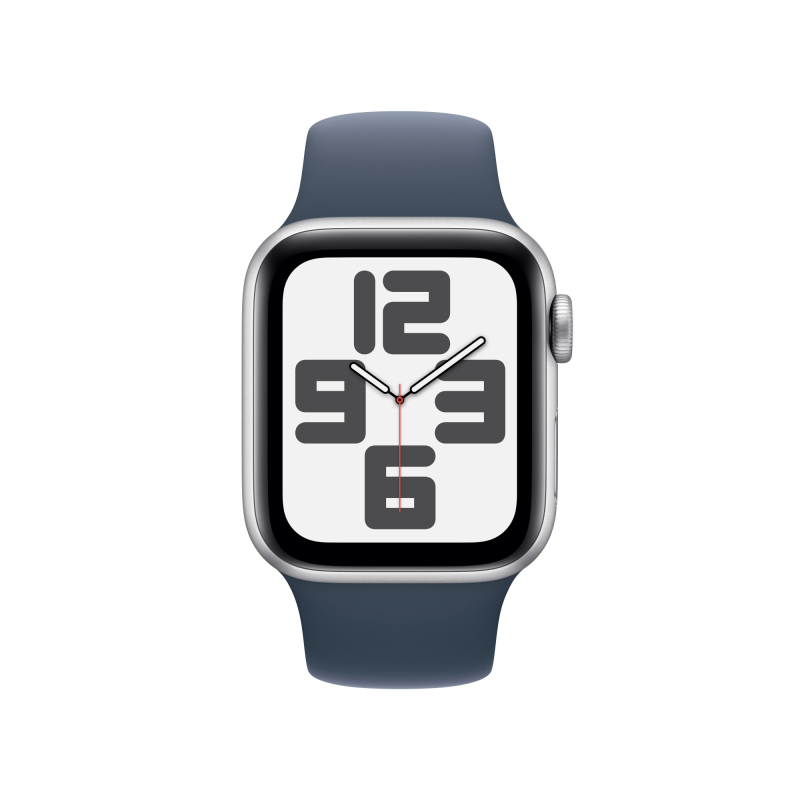 Apple Watch SE 2024, 40 мм, корпус из алюминия цвета «Серебристый», спортивный ремешок, размер S/M Apple Watch SE 2024, 40 мм, корпус из алюминия цвета «Серебристый», спортивный ремешок, размер S/M