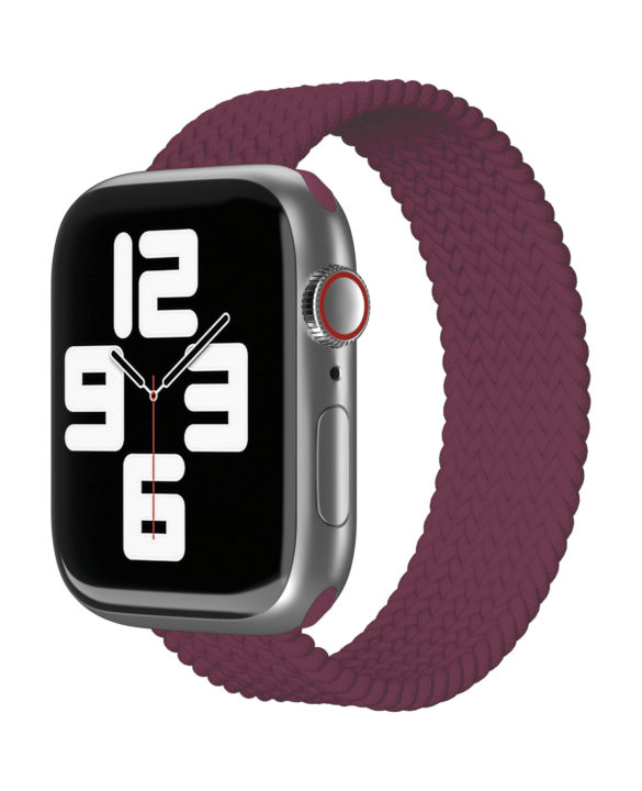 Ремешок нейлоновый плетёный VLP для Apple Watch 42/44/45, L/XL, марсала Ремешок нейлоновый плетёный VLP для Apple Watch 42/44/45, L/XL, марсала