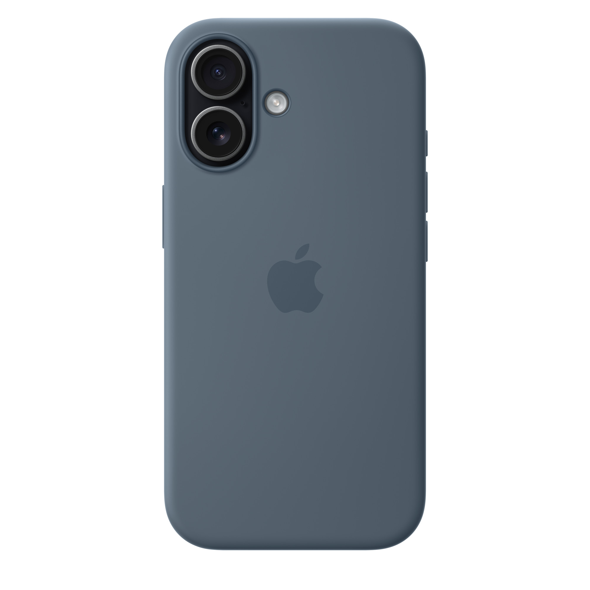 На фото изображено Чехол защитный Apple Silicone Case with MagSafe для iPhone 17, синий