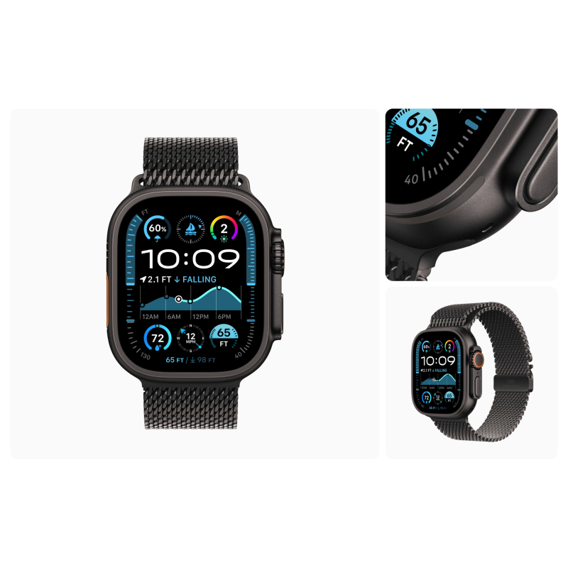 Apple Watch Ultra 2 GPS + Cellular, 49 мм, корпус из черного титана, ремешок Trail синего цвета, размер S/M