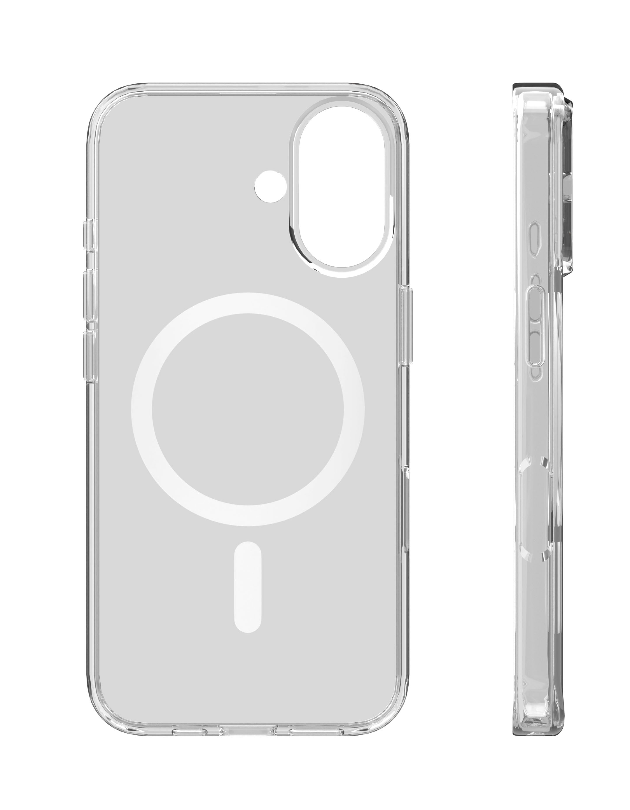 На фото изображено Чехол защитный VLP Diamond Case для iPhone 17, прозрачный