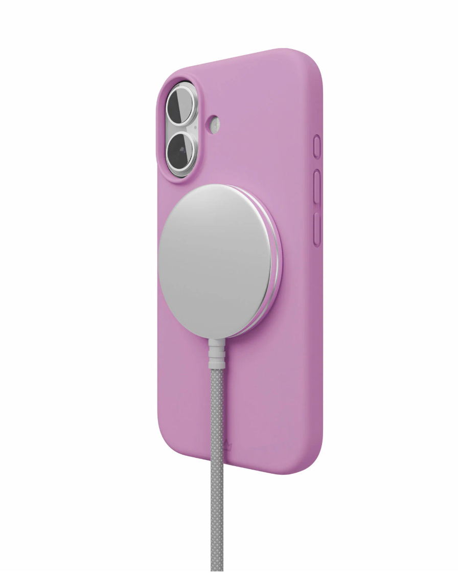 Чехол защитный VLP Aster Case с MagSafe для iPhone 16 Plus, розовый