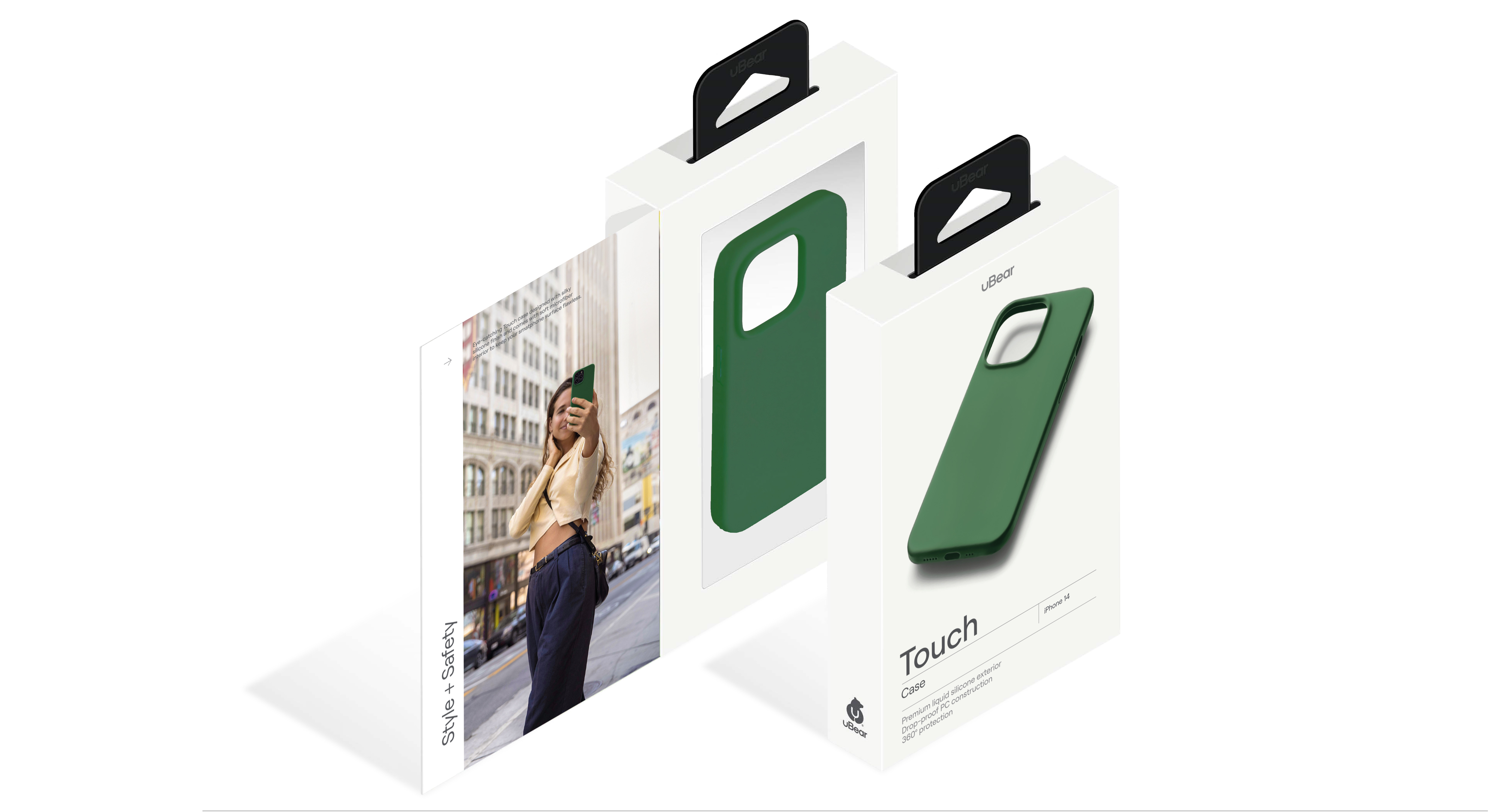 Чехол защитный uBear Touch Case для  iPhone 14, зелёный