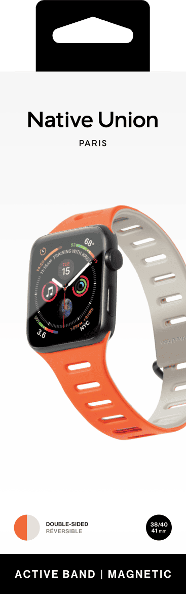 Ремешок Native Union для Apple Watch Magnetic 38/40/41мм, оранжевый/серый