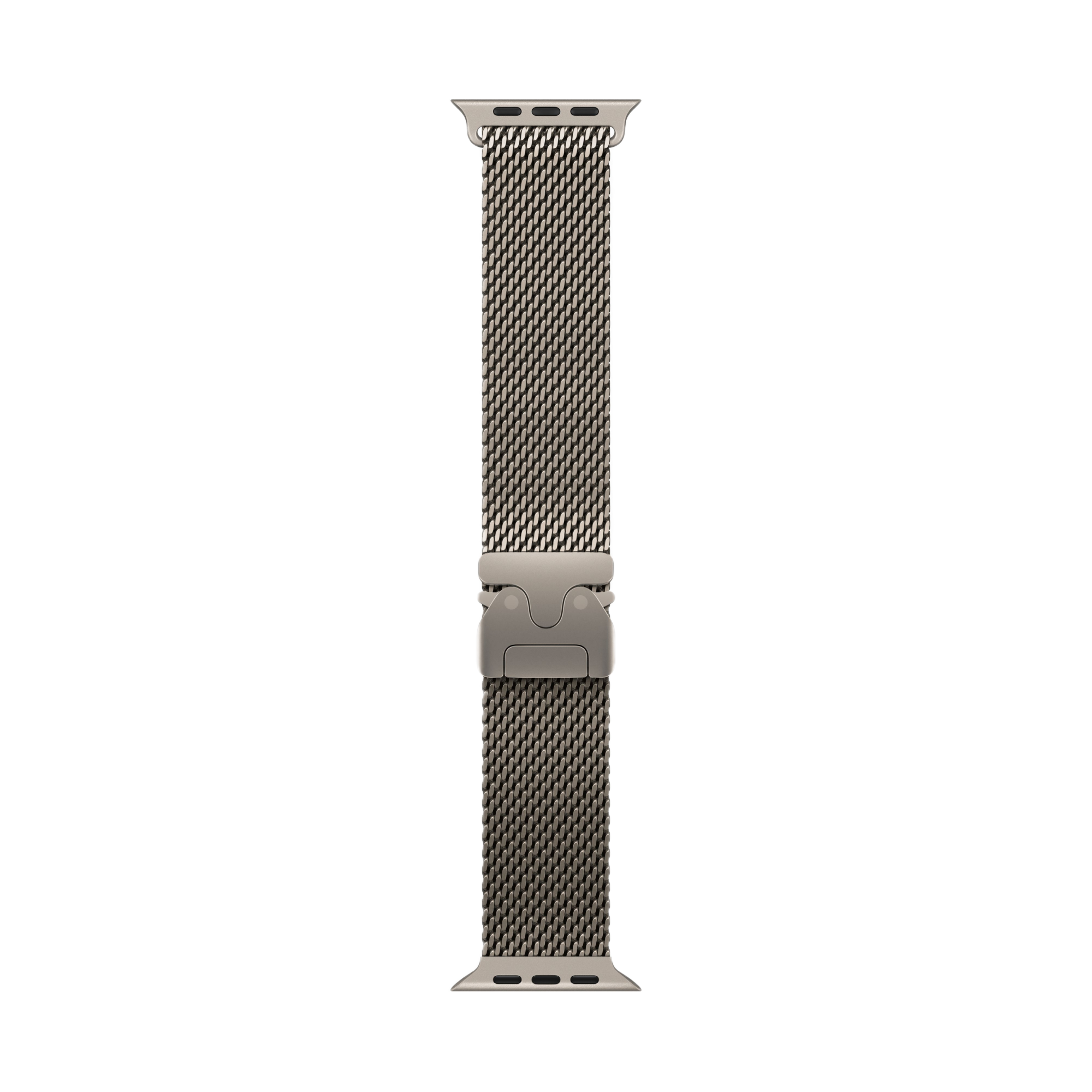 На фото изображено Apple Watch Ultra 3 GPS + Cellular, 49 мм, корпус из натурального титана, ремешок Milanese цвета «натуральный титан», размер M