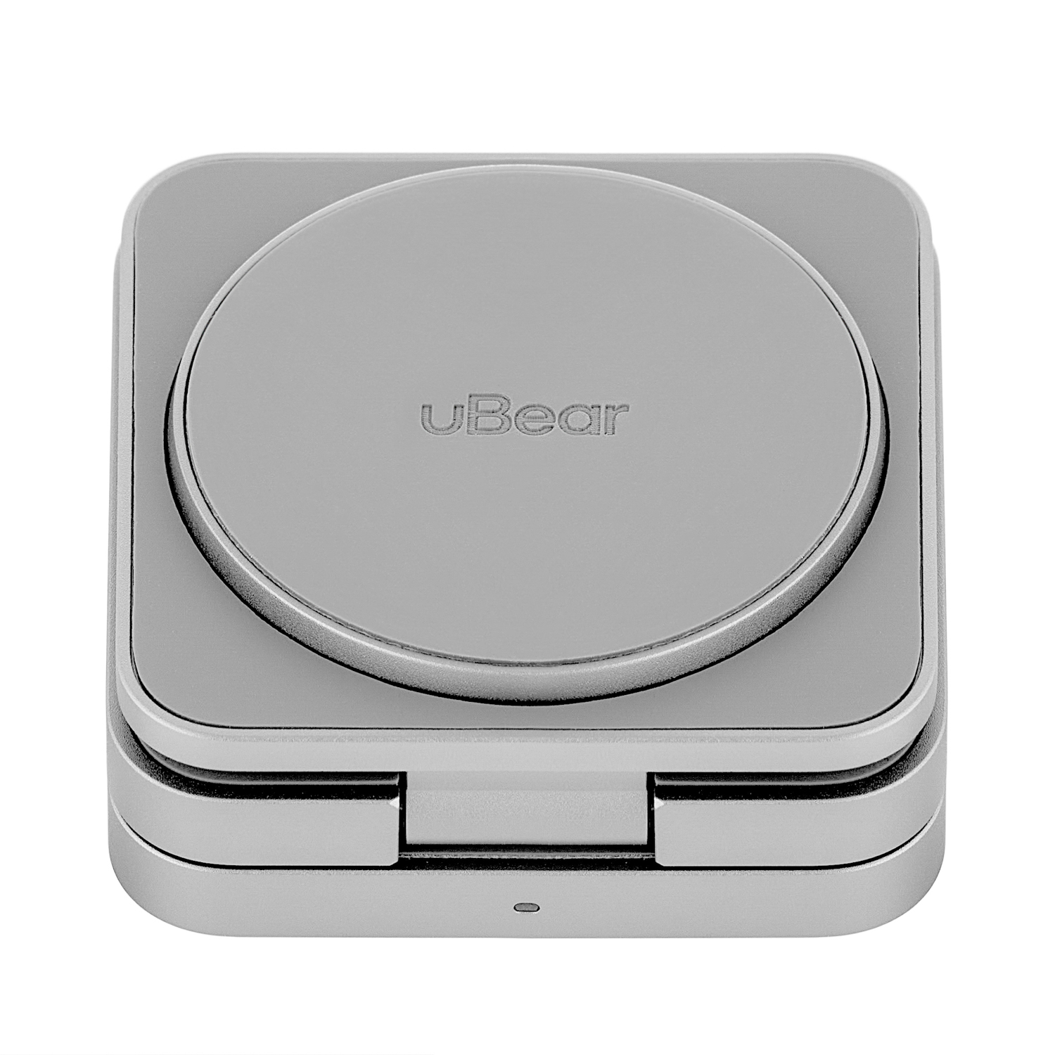 Беспроводное зарядное устройство uBear Balance с поддержкой MagSafe, серебристый