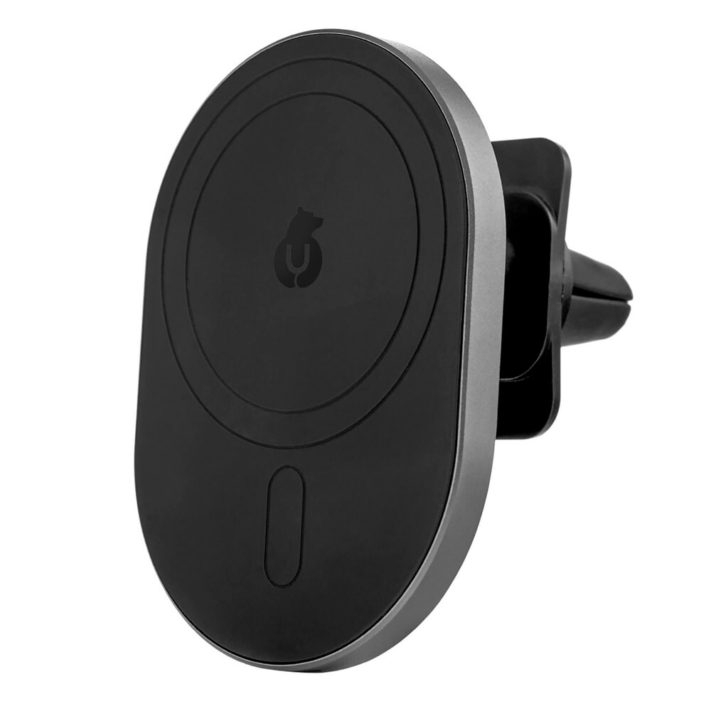На фото изображено Автомобильное беспроводное зарядное устройство uBear Go-Power