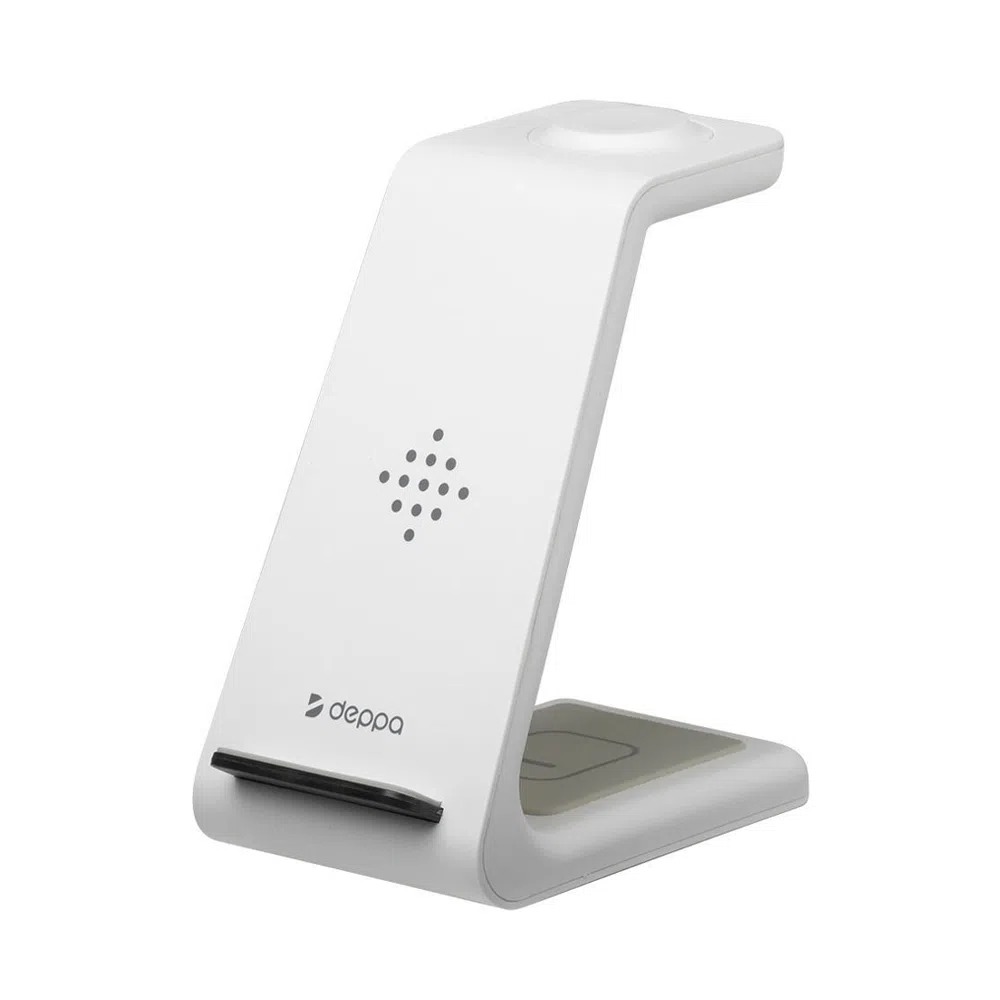 Зарядная станция Deppa 3 в 1 Charging Stand Twin, белый