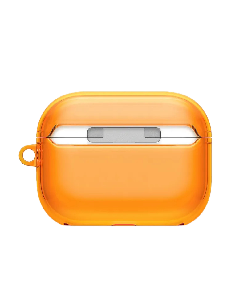 На фото изображено Чехол Uniq Glase TPU для AirPods Pro 3, Golden Citrus