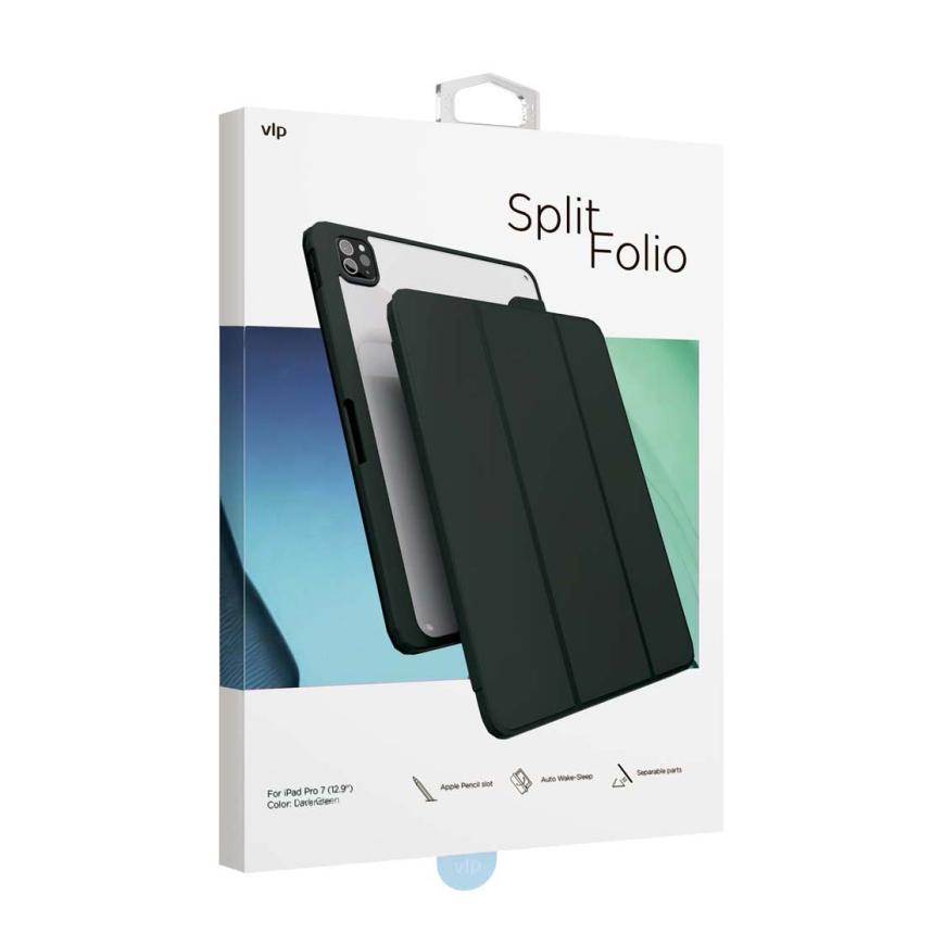Защитный чехол VLP Split Folio для iPad Pro M4 13”, тёмно-зелёный