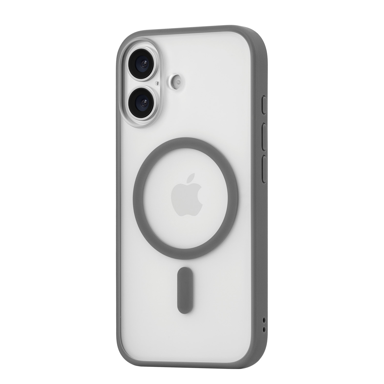 На фото изображено Чехол защитный uBear Cloud Mag Case для iPhone 17, MagSafe, серый