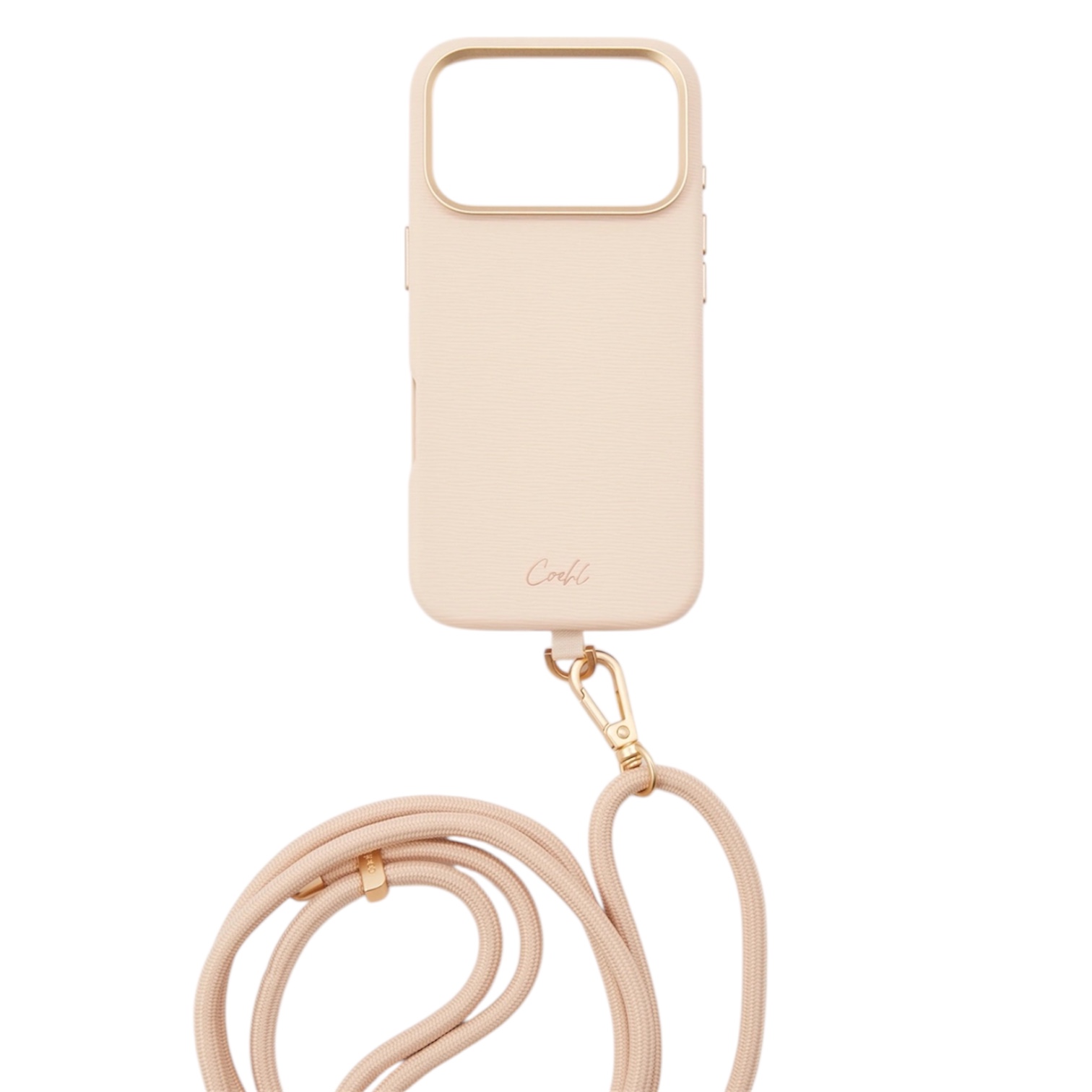 На фото изображено Чехол Uniq Coehl Strap Merelle (MagSafe) для iPhone 17 Pro, розовый