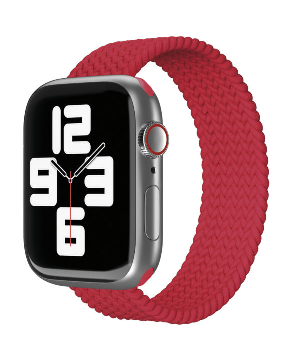 Ремешок нейлоновый плетёный VLP для Apple Watch 42/44/45, L/XL, красный Ремешок нейлоновый плетёный VLP для Apple Watch 42/44/45, L/XL, красный