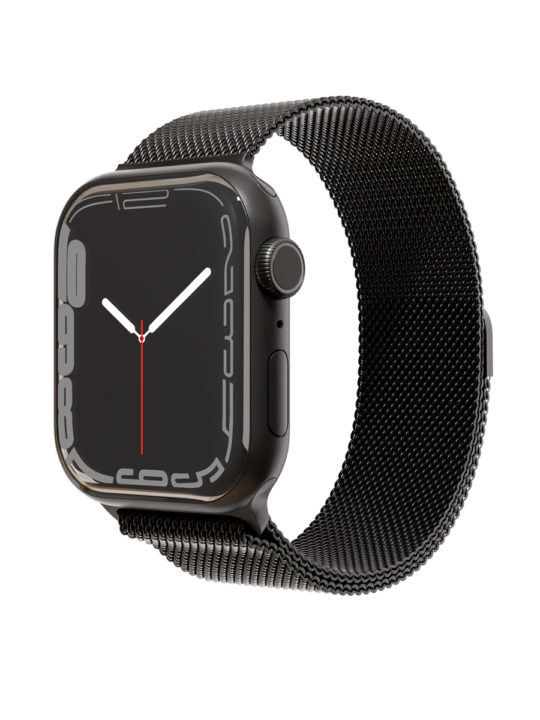 Ремешок из нержавеющей стали сетчатый VLP для Apple Watch 42/44/45, чёрный Ремешок из нержавеющей стали сетчатый VLP для Apple Watch 42/44/45, чёрный