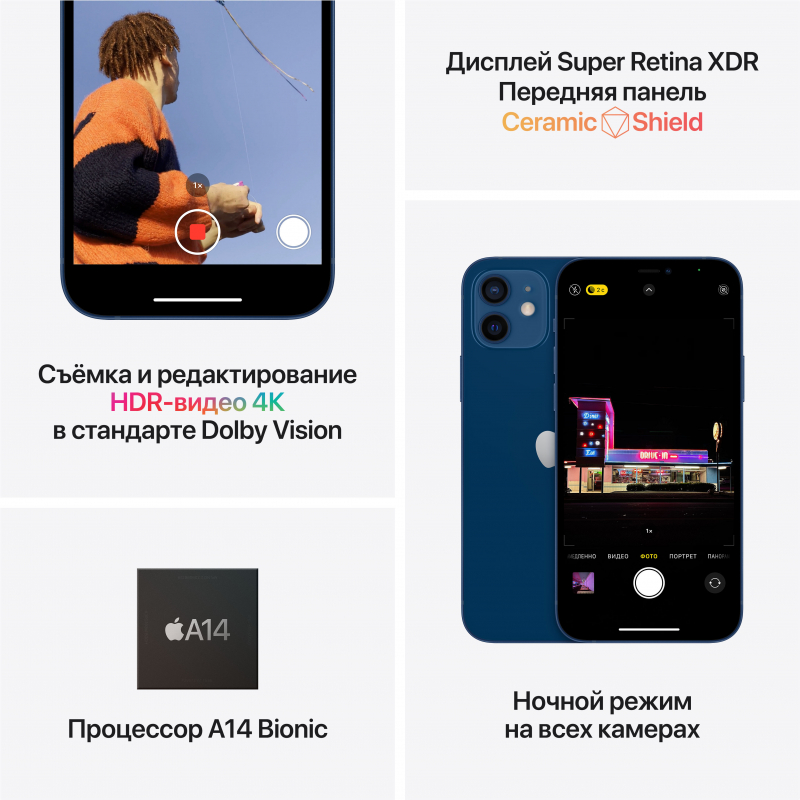 Apple iPhone 12, 128 ГБ, Синий