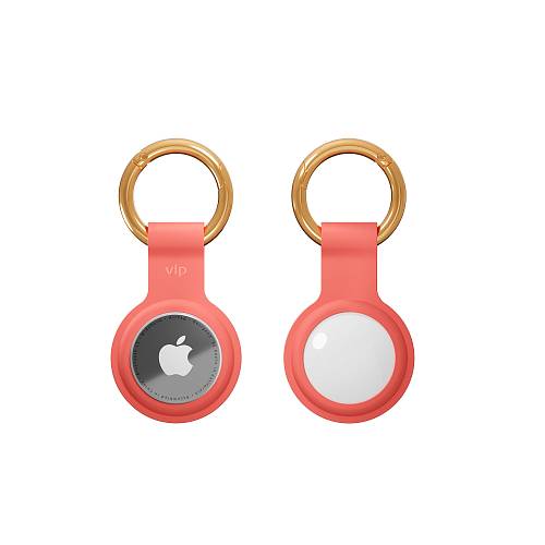 Чехол защитный VLP Silicone Case для AirTag, коралловый Чехол защитный VLP Silicone Case для AirTag, коралловый