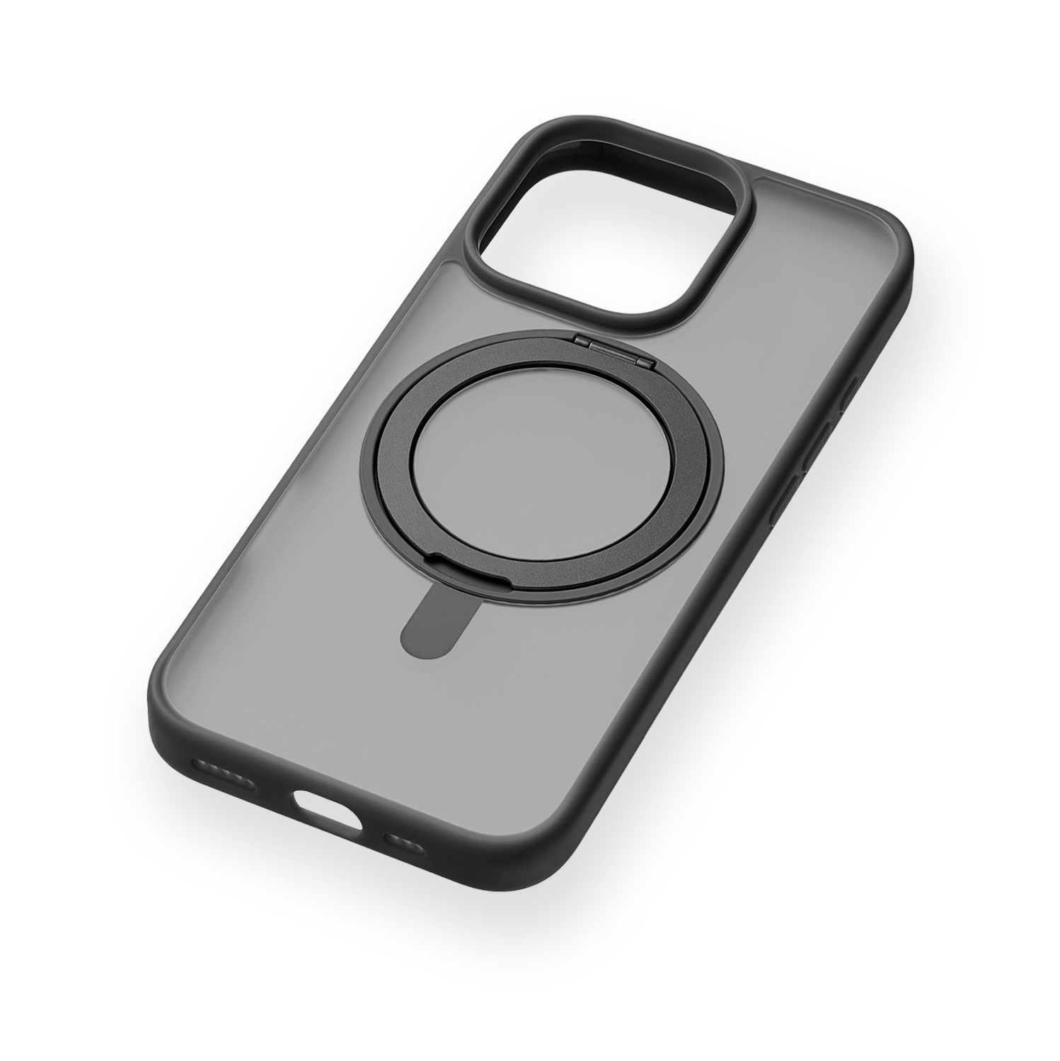 Чехол защитный uBear Clip 360 Mag Case для iPhone 16 Pro, с магнитной подставкой, черный