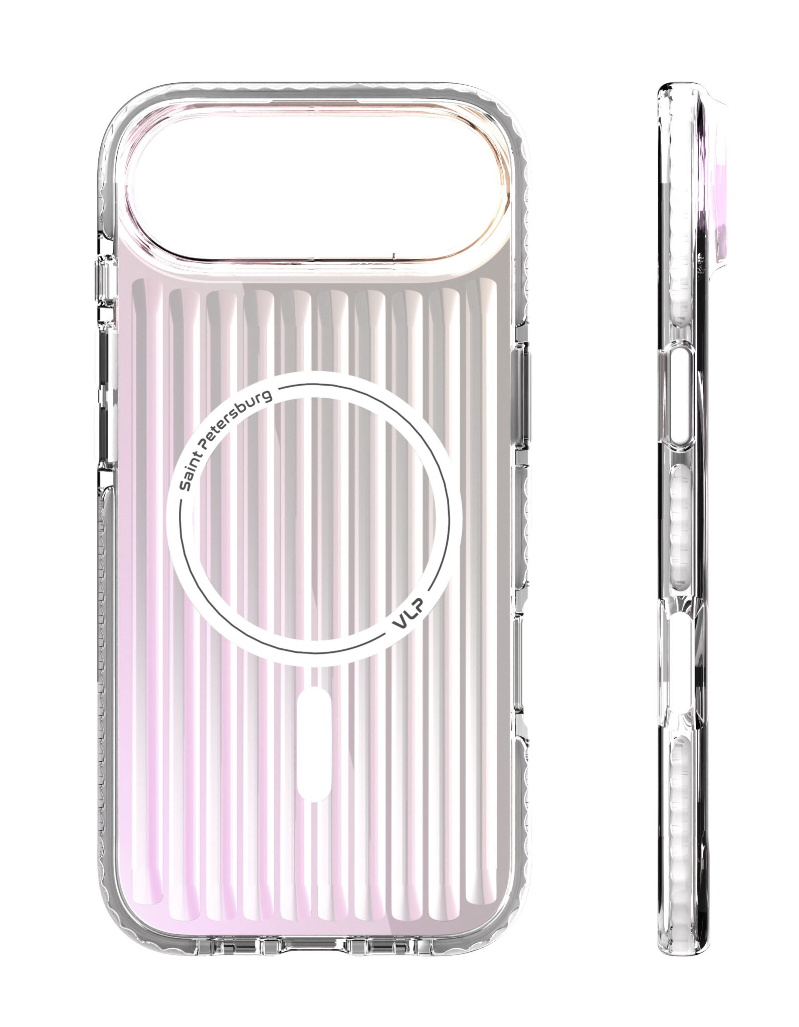 На фото изображено Чехол защитный VLP Pulse Case с MagSafe для iPhone Air, перламутровый