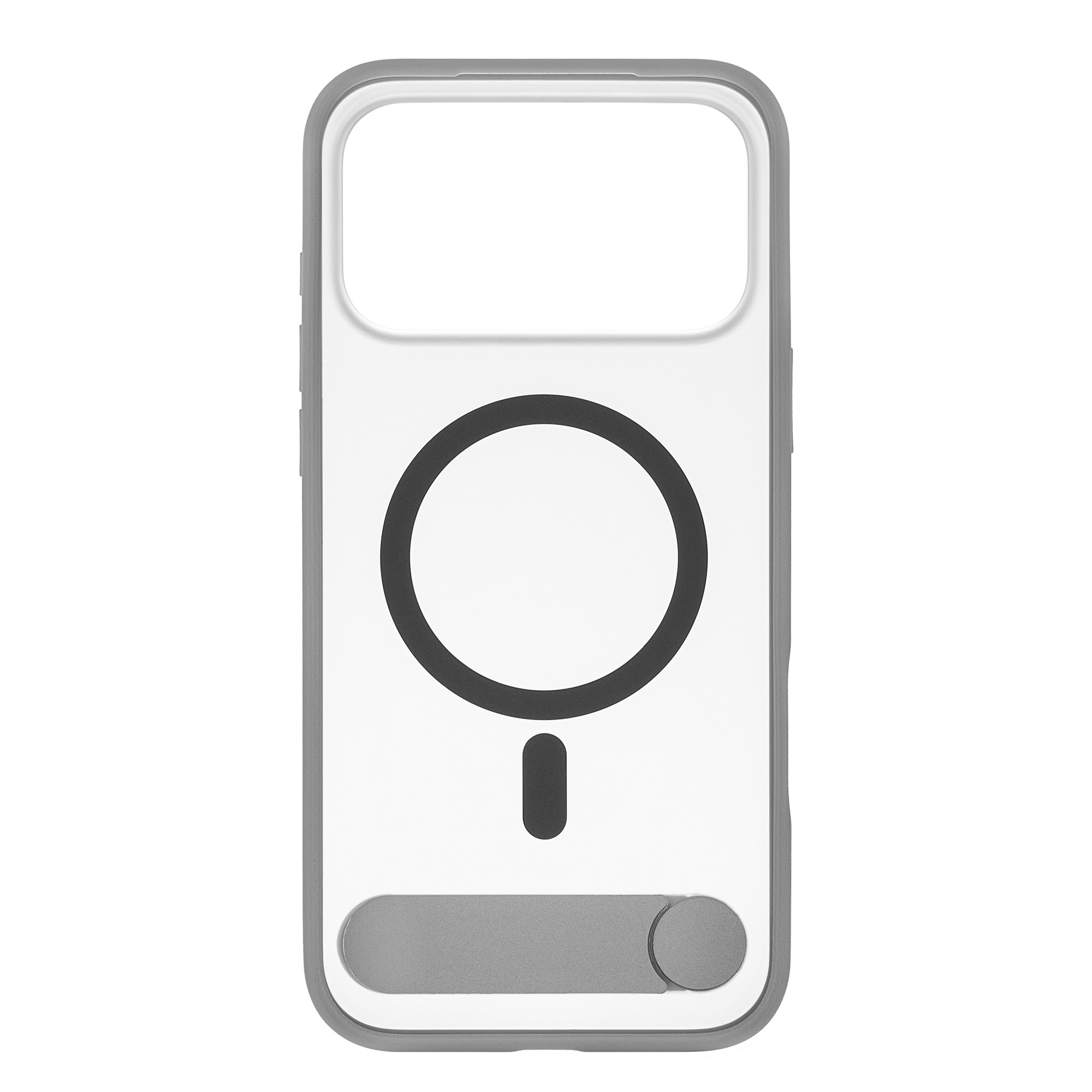 На фото изображено Чехол защитный uBear Stand 360° Mag Case для iPhone 17 Pro Max, серый