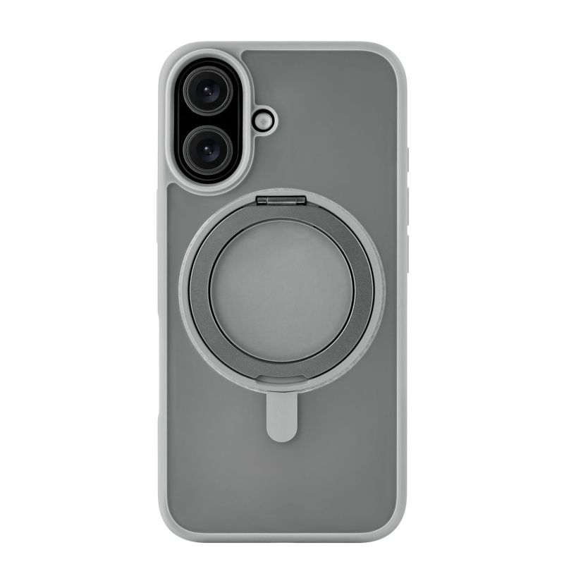 Чехол защитный uBear Clip 360 Mag Case для iPhone 16, с магнитной подставкой, серый Чехол защитный uBear Clip 360 Mag Case для iPhone 16, с магнитной подставкой, серый