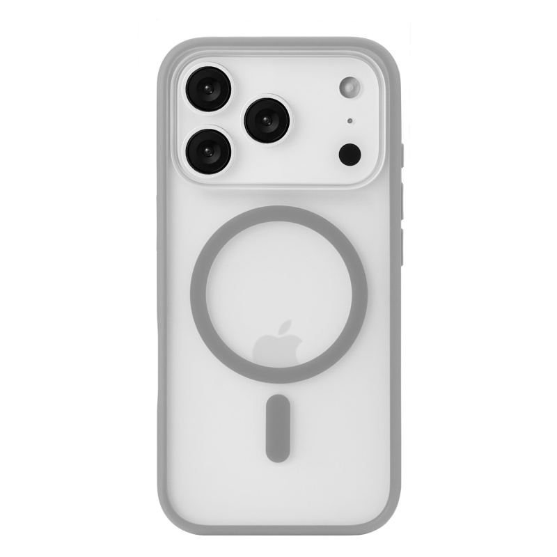Фото Чехол защитный uBear Cloud Mag Case для iPhone 17 Pro, MagSafe, серый На фото изображено Чехол защитный uBear Cloud Mag Case для iPhone 17 Pro, MagSafe, серый