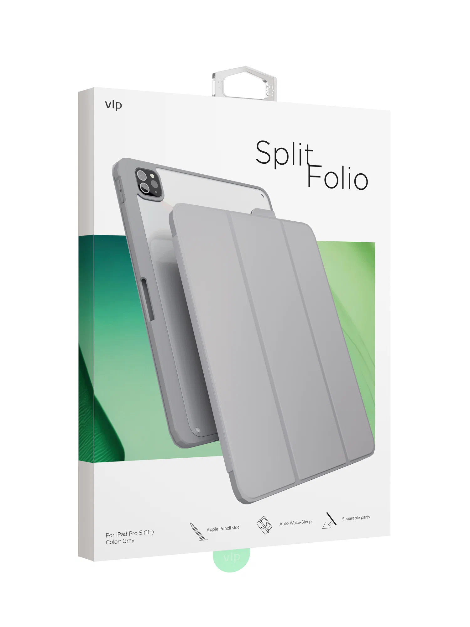 Защитный чехол VLP Split Folio для iPad Pro M4 11”, серый