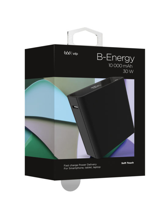 Аккумулятор внешний VLP B-Energy 10000 mAh, USB-C+USB-A, черный Аккумулятор внешний VLP B-Energy 10000 mAh, USB-C+USB-A, черный