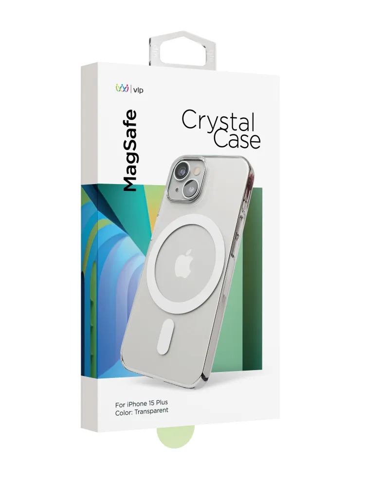 Чехол защитный VLP Crystal case с MagSafe для iPhone 14 Plus, прозрачный