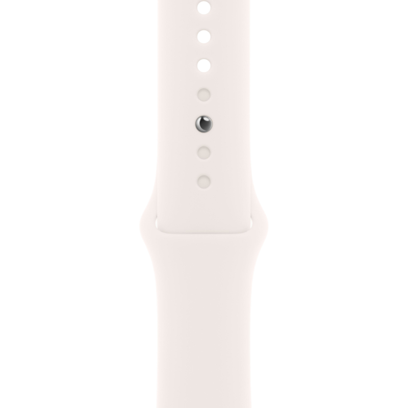 На фото изображено Apple Watch Series 11, 46 мм, корпус из алюминия цвета «Розовое золото», спортивный ремешок, размер M/L