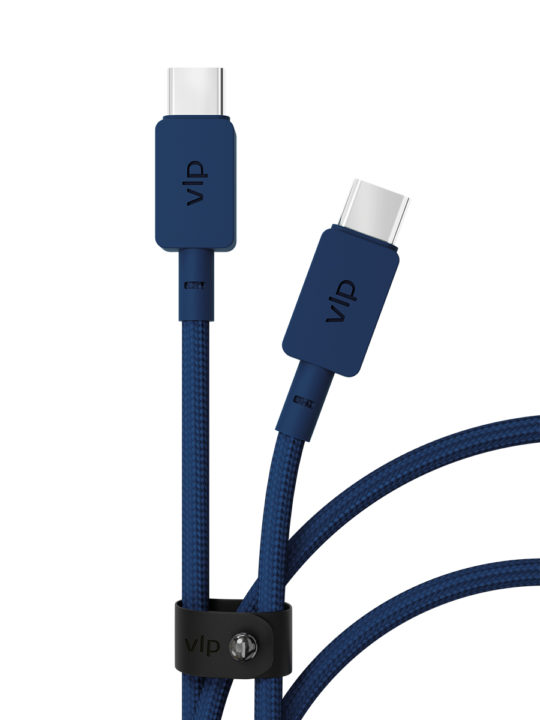 Кабель VLP Nylon Cable USB/C-USB/C, 100 Вт, 1.2м, темно-синий Кабель VLP Nylon Cable USB/C-USB/C, 100 Вт, 1.2м, темно-синий