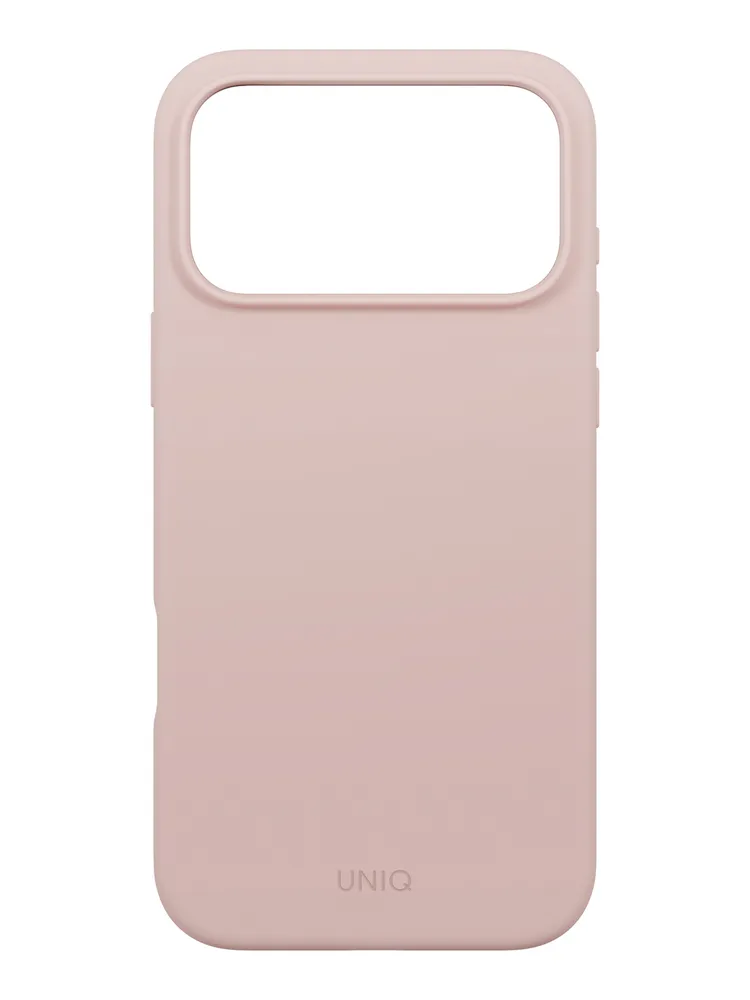 Фото Чехол Uniq Lino MagSafe для iPhone 17 Pro Max, розовый На фото изображено Чехол Uniq Lino MagSafe для iPhone 17 Pro Max, розовый