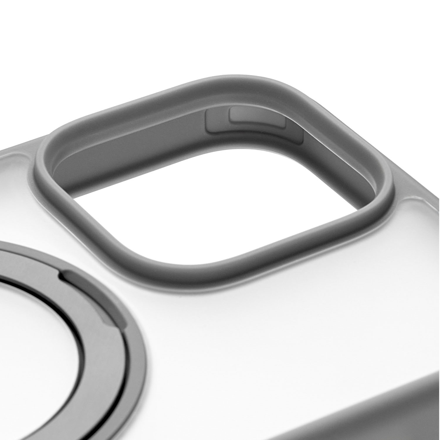 Чехол защитный uBear Clip 360 Mag Case для iPhone 16 Pro, с магнитной подставкой, серый