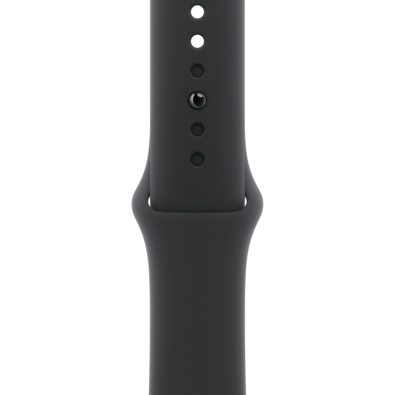 Фото Apple Watch Series 11, 42 мм, корпус из алюминия цвета «Серый космос», спортивный ремешок, размер M/L На фото изображено Apple Watch Series 11, 42 мм, корпус из алюминия цвета «Серый космос», спортивный ремешок, размер M/L