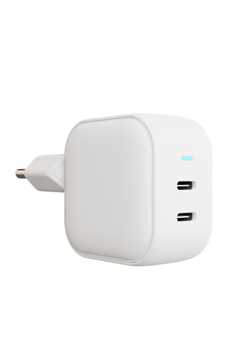 Сетевое зарядное устройство VLP G-Charge 45 Вт USB-C+USB-С, белый