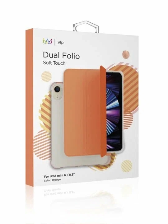 Чехол защитный VLP Dual Folio для iPad mini 6, оранжевый