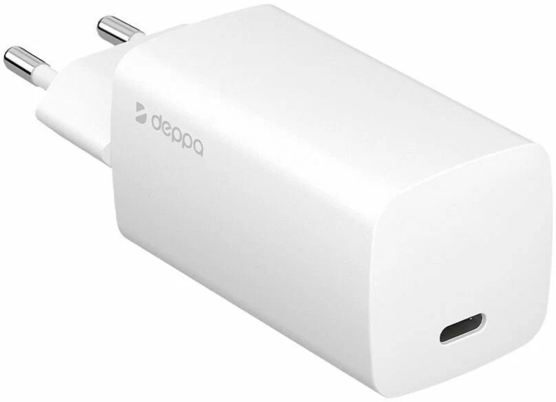 Сетевое зарядное устройство Wall Charger 2хUSB-C, 65Вт, GaN, белый Сетевое зарядное устройство Wall Charger 2хUSB-C, 65Вт, GaN, белый