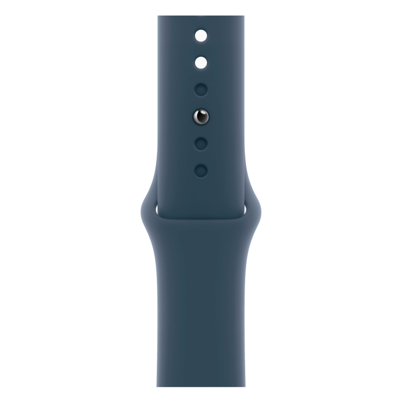 Apple Watch Series 9, 45 мм, корпус из алюминия цвета «Серебристый», спортивный ремешок, размер M/L