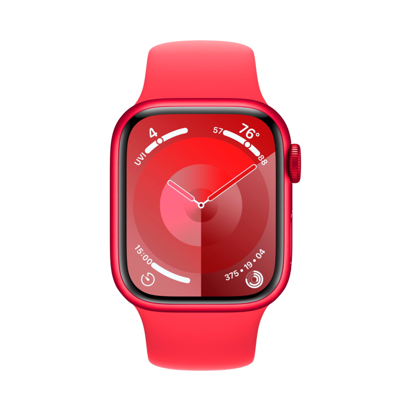 Apple Watch Series 9, 45 мм, корпус из алюминия цвета «(PRODUCT)RED», спортивный ремешок, размер M/L Apple Watch Series 9, 45 мм, корпус из алюминия цвета «(PRODUCT)RED», спортивный ремешок, размер M/L