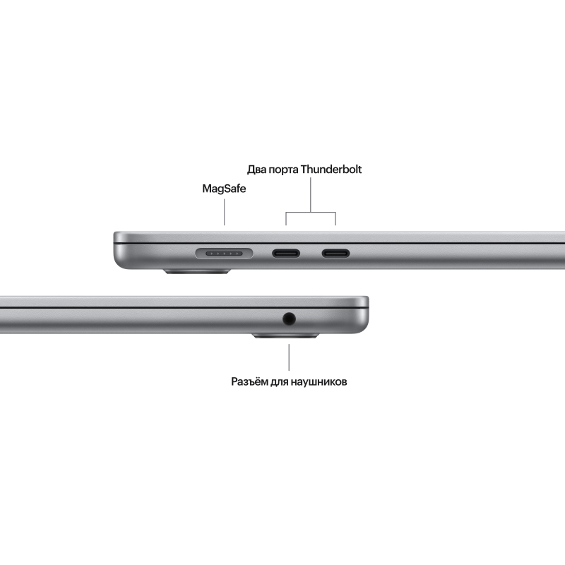 Apple MacBook Air 15" (M3, 8C / 10C, 2024) 16 ГБ, 256 ГБ SSD, Серый космос