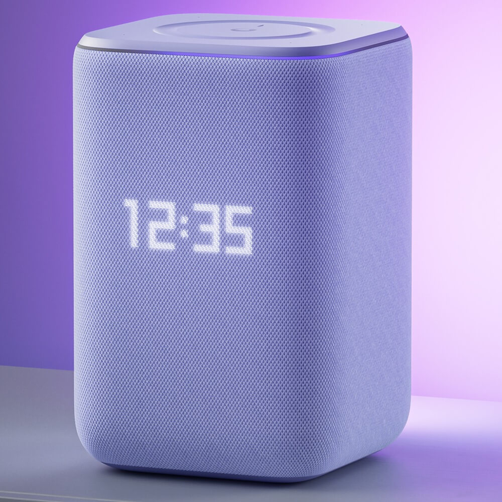 На фото изображено Умная портативная колонка Яндекс Станция 3, фиолетовый
