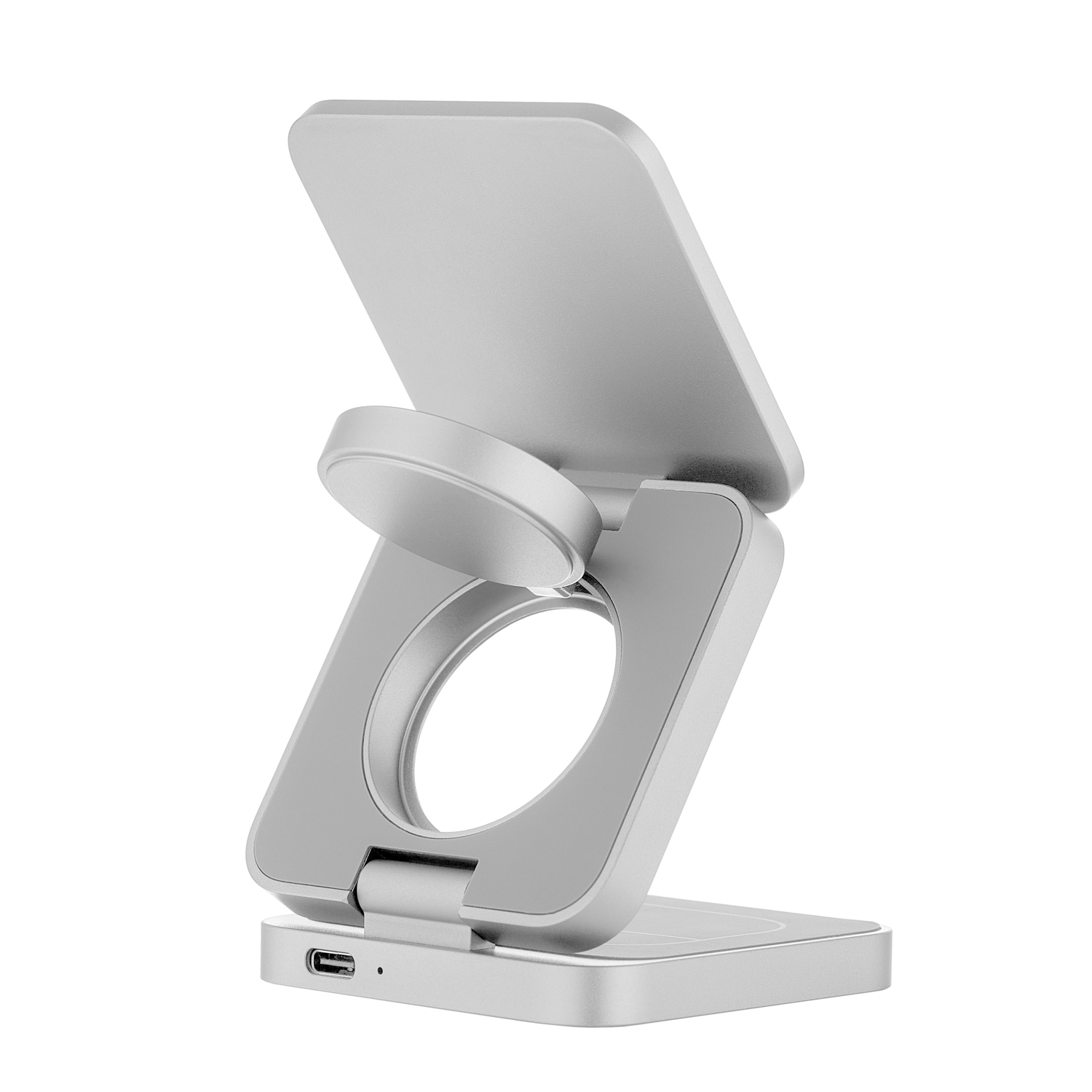 Беспроводное зарядное устройство uBear Balance с поддержкой MagSafe, серебристый