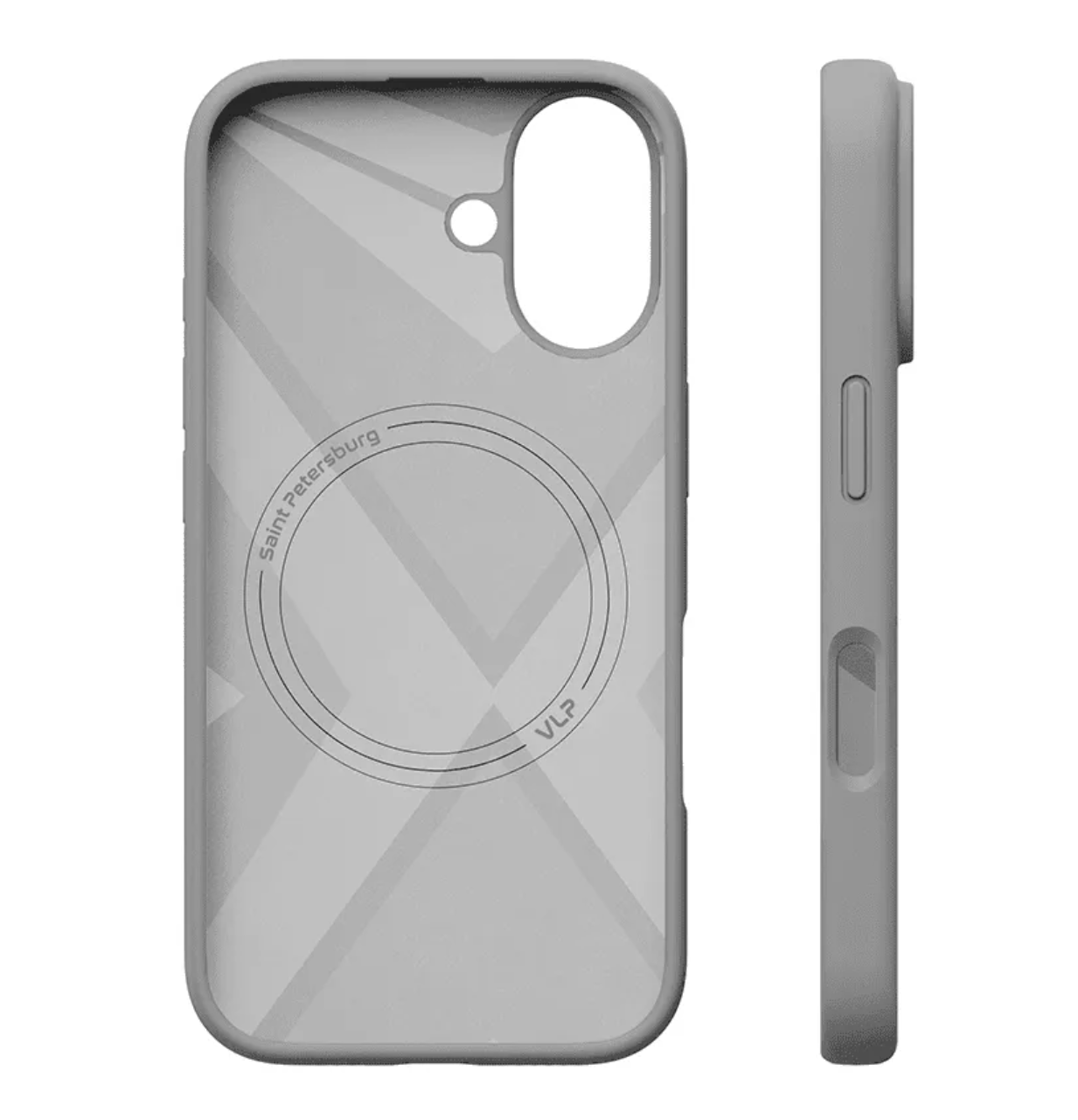 Чехол защитный VLP Aster Case с MagSafe для iPhone 16 Plus, серый
