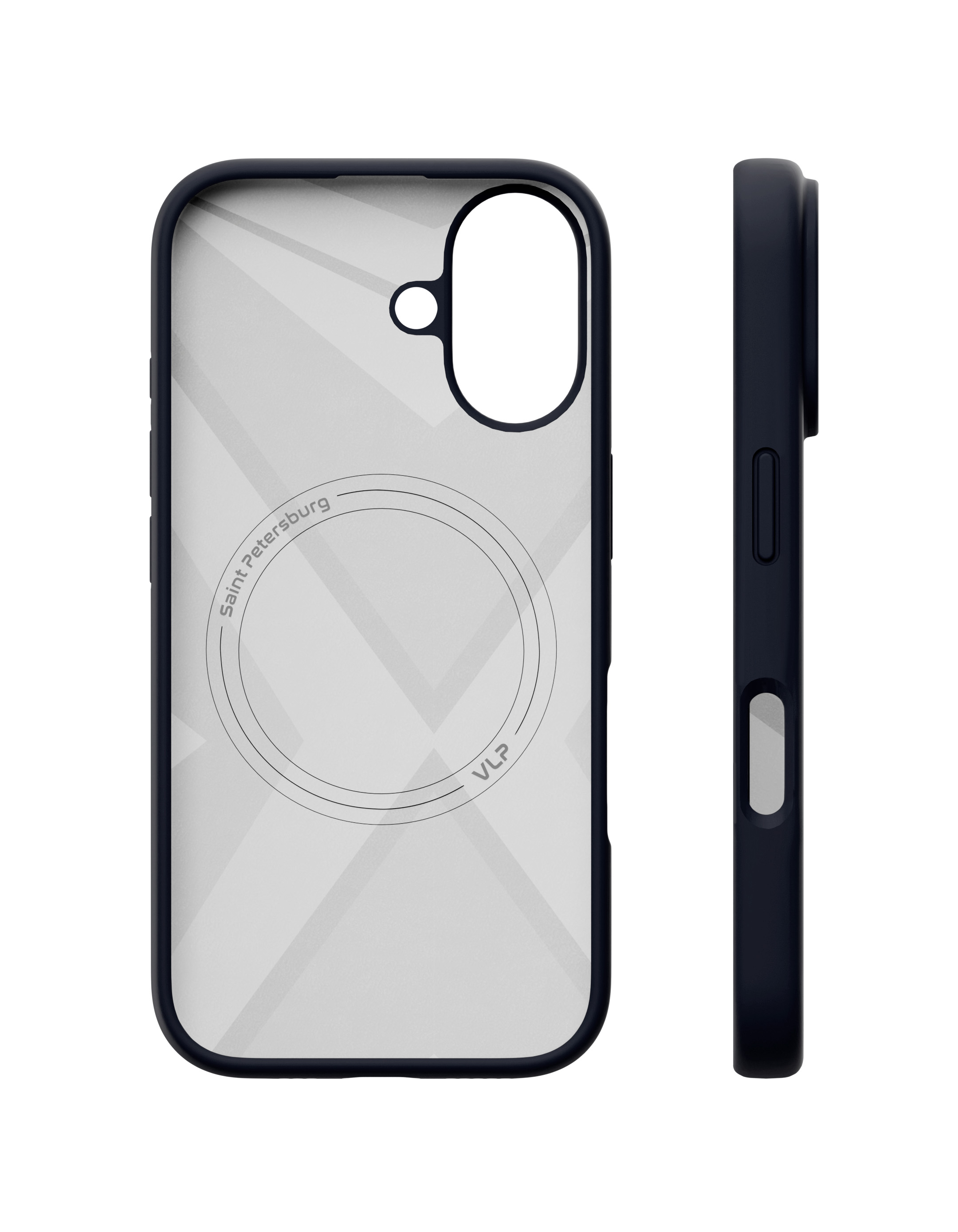 Чехол защитный VLP Aster Case с MagSafe для iPhone 16, темно-синий