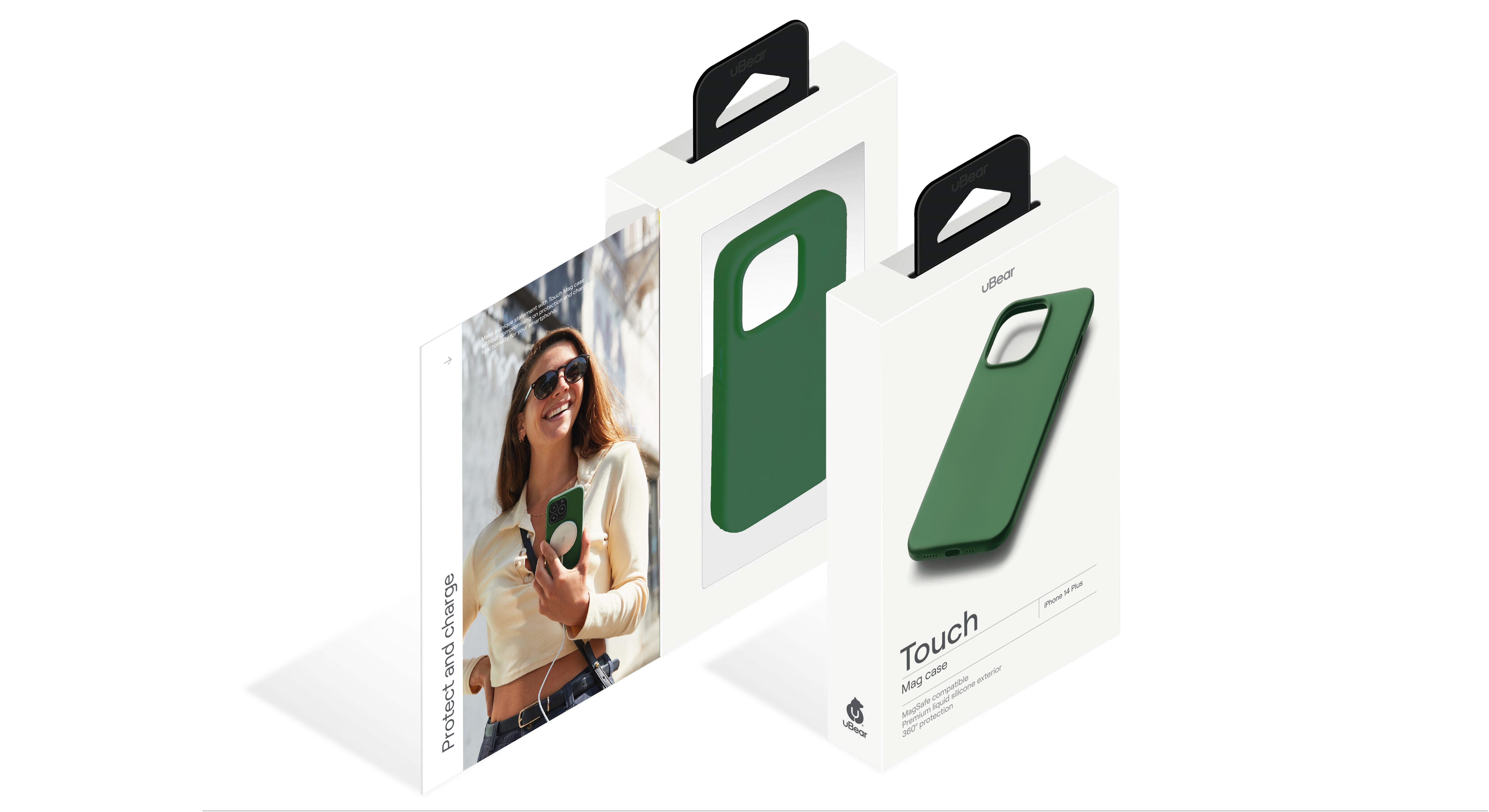 Чехол защитный uBear Touch Mag Case для iPhone 14 Plus, зелёный