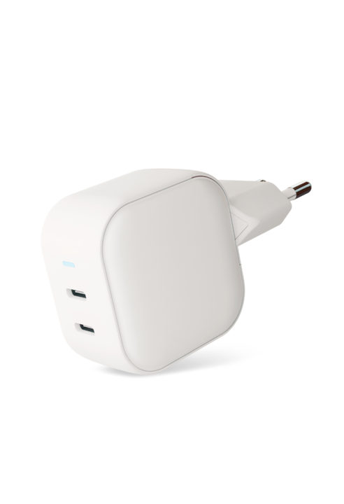 Сетевое зарядное устройство VLP G-Charge 45 Вт USB-C+USB-С, белый
