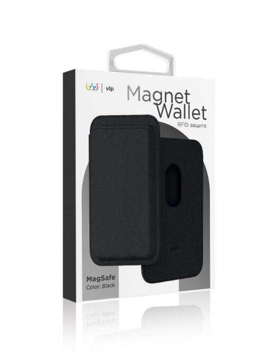 Картхолдер VLP из экокожи с MagSafe, черный